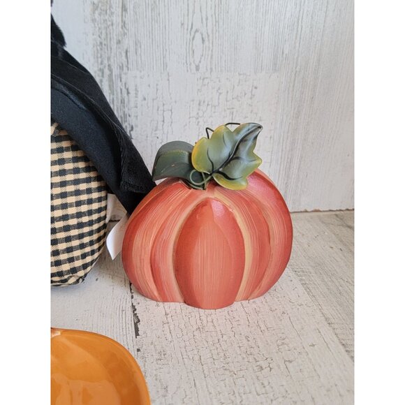 Cat witch turkey Pumpkin trinket Halloween Thanksgiving home decor set - Picture 4 of 5